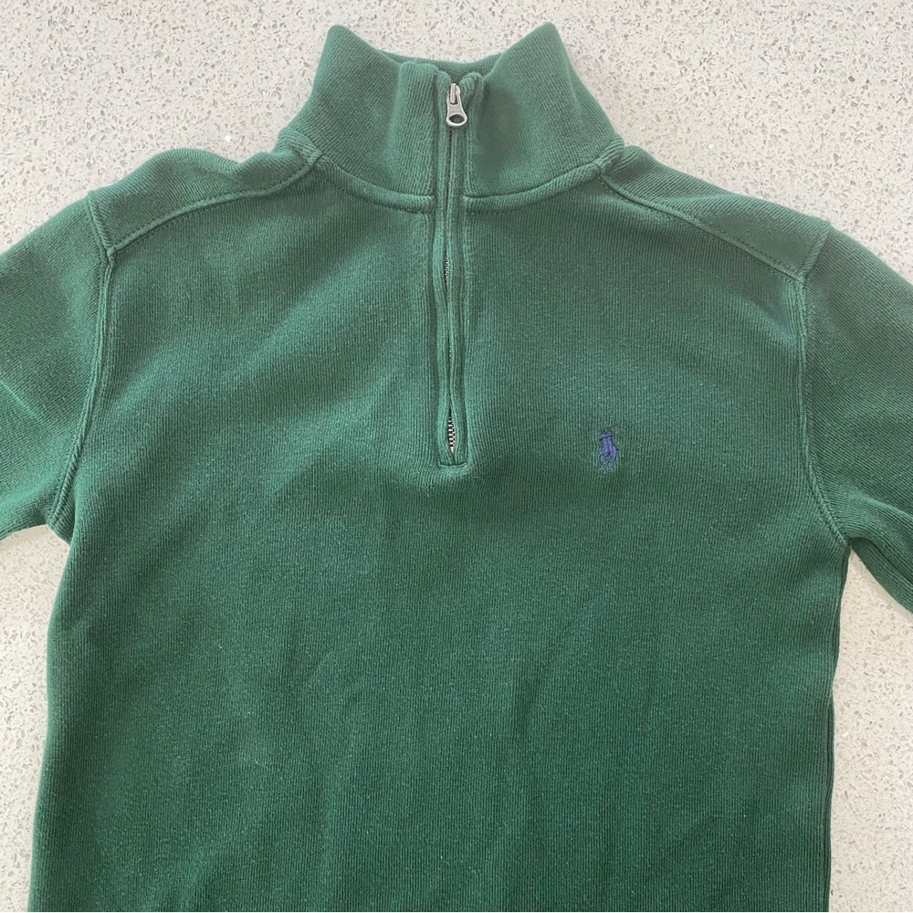 Boys Polo Ralph Lauren Long Sleeve Quarter Zip Sweater - Size M (10-12) - Picture 3 of 11